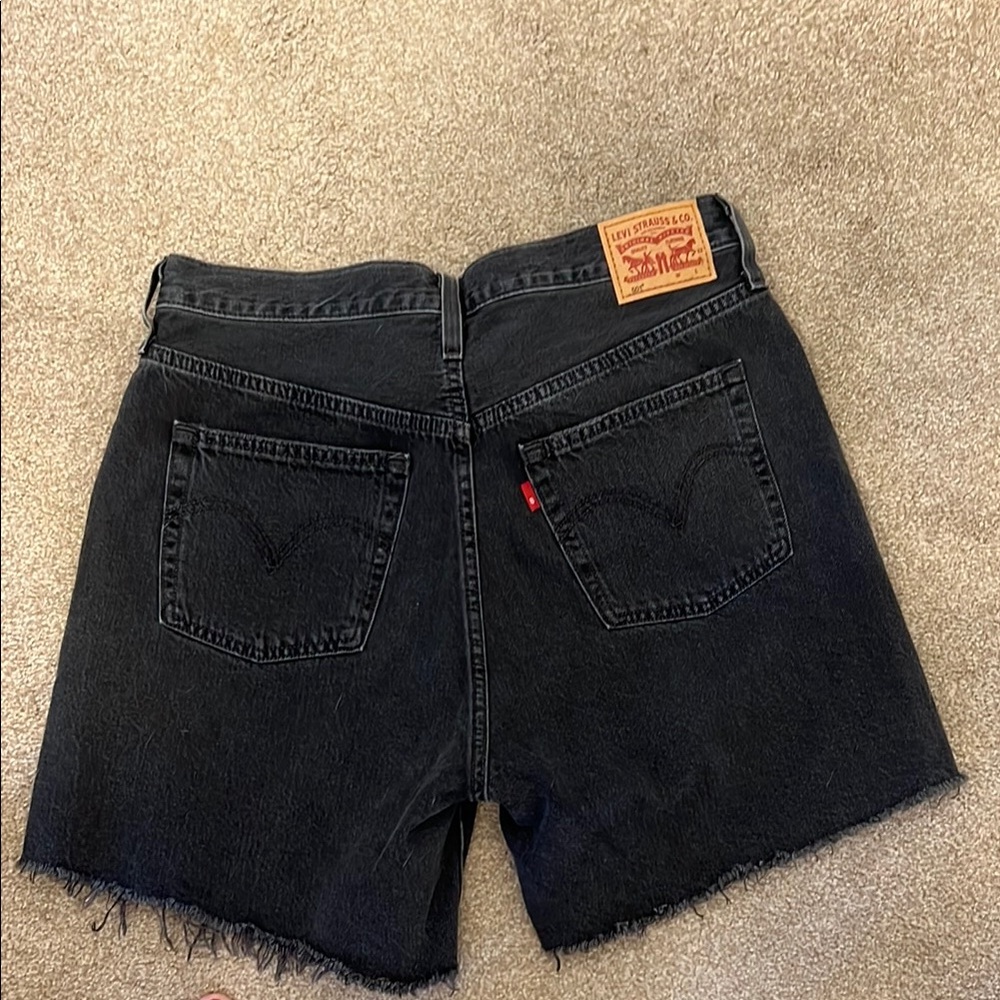 Levi's 501 Black Denim Cutoff Shorts